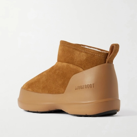 Moon Boot Luna Low Suede Boot Moon Boot Luna Suede Boot Low Cognac Tan - Picture 5 of 13